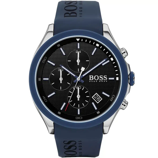 Hugo Boss Velocity HB1513717 Chronograph Quartz Blue Silicon Belt Men’s Watch