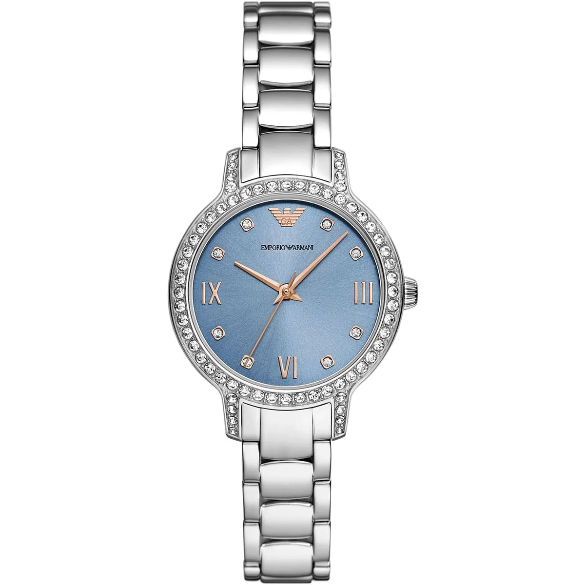 Emporio Armani Cleo AR11585 Quartz Tiffany Blue Dial Stainless Steel Chain Lady’s Watch