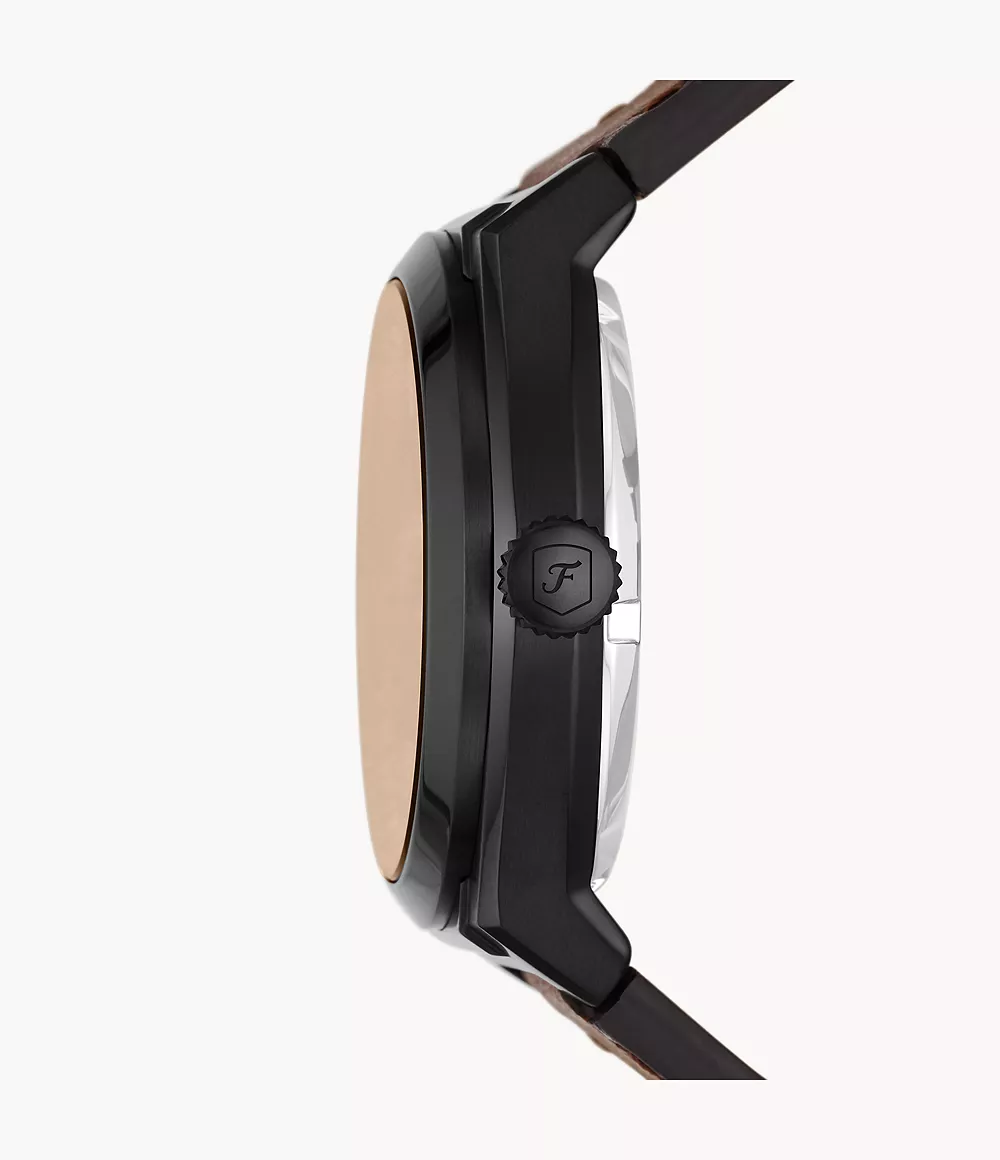 Fossil Everett ME3207 Automatic Dark Brown Genuine Leather Men’s Watch