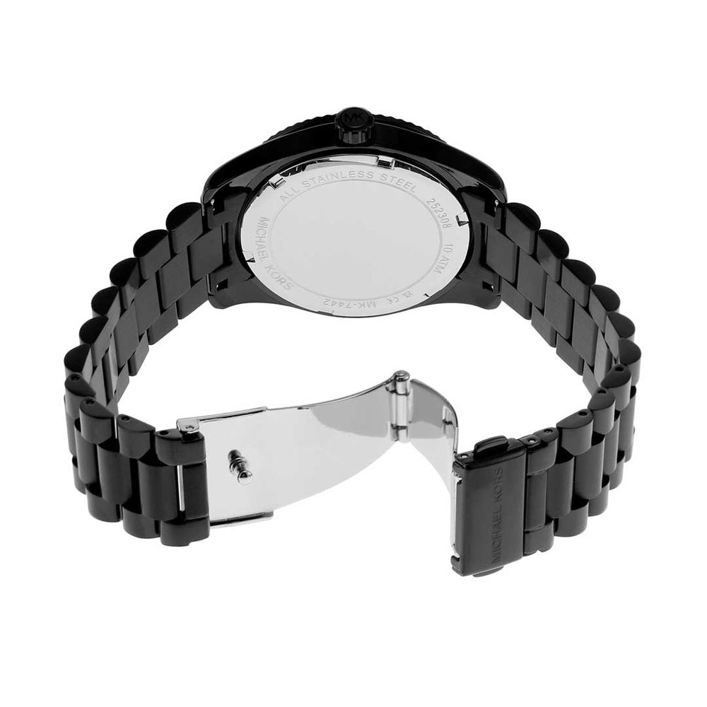 Michael Kors Lexington MK7442 Quartz Black Dial Stainless Steel Chain Ladies Watch