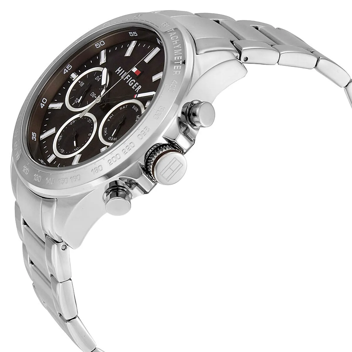 Tommy Hilfiger Hudson 1791229 Chronograph Quartz Brown Dial Stainless Steel Chain Men’s Watch
