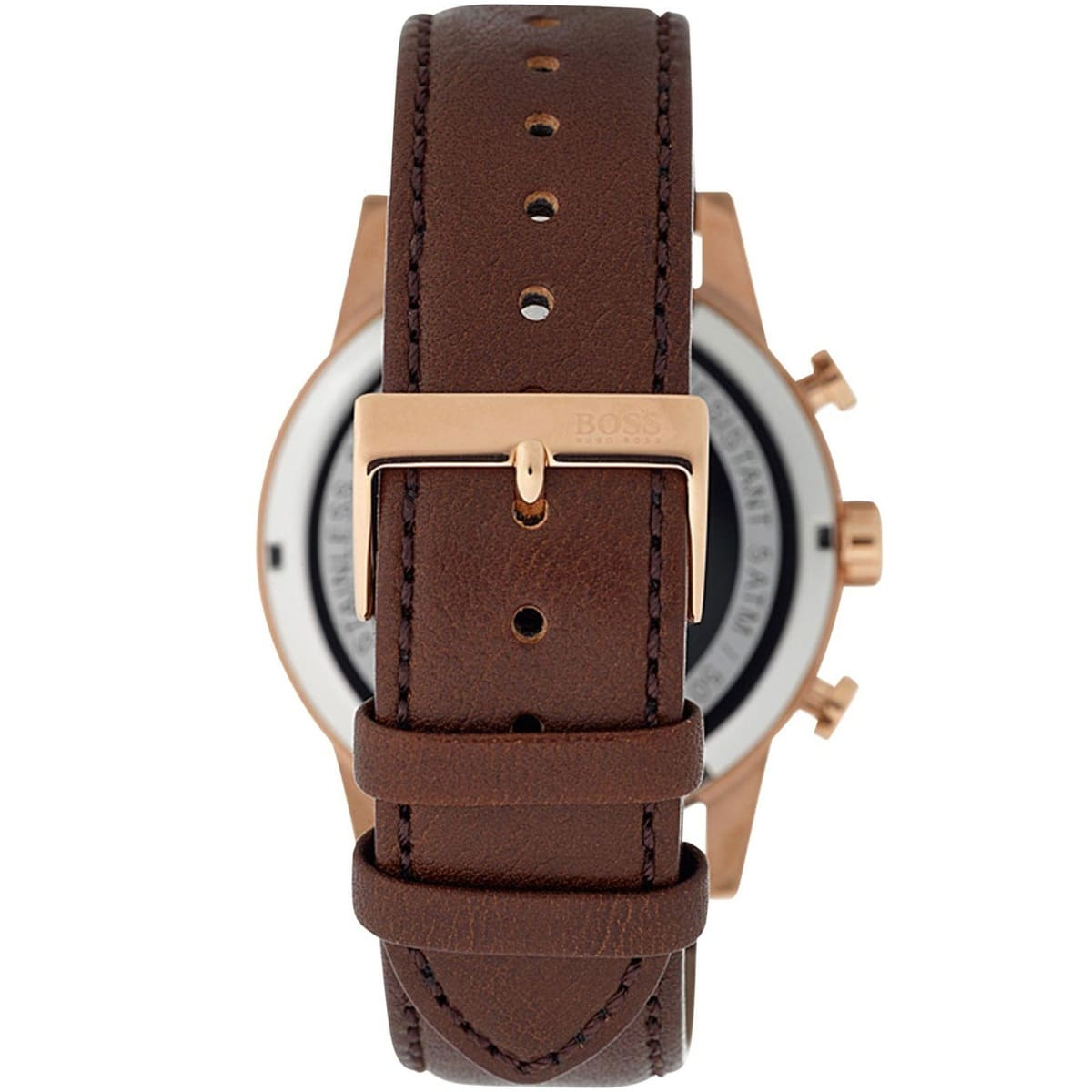 Hugo Boss Navigator HB1513496 Chronograph Quartz Grey Dial Genuine Leather Strap Men’s Watch