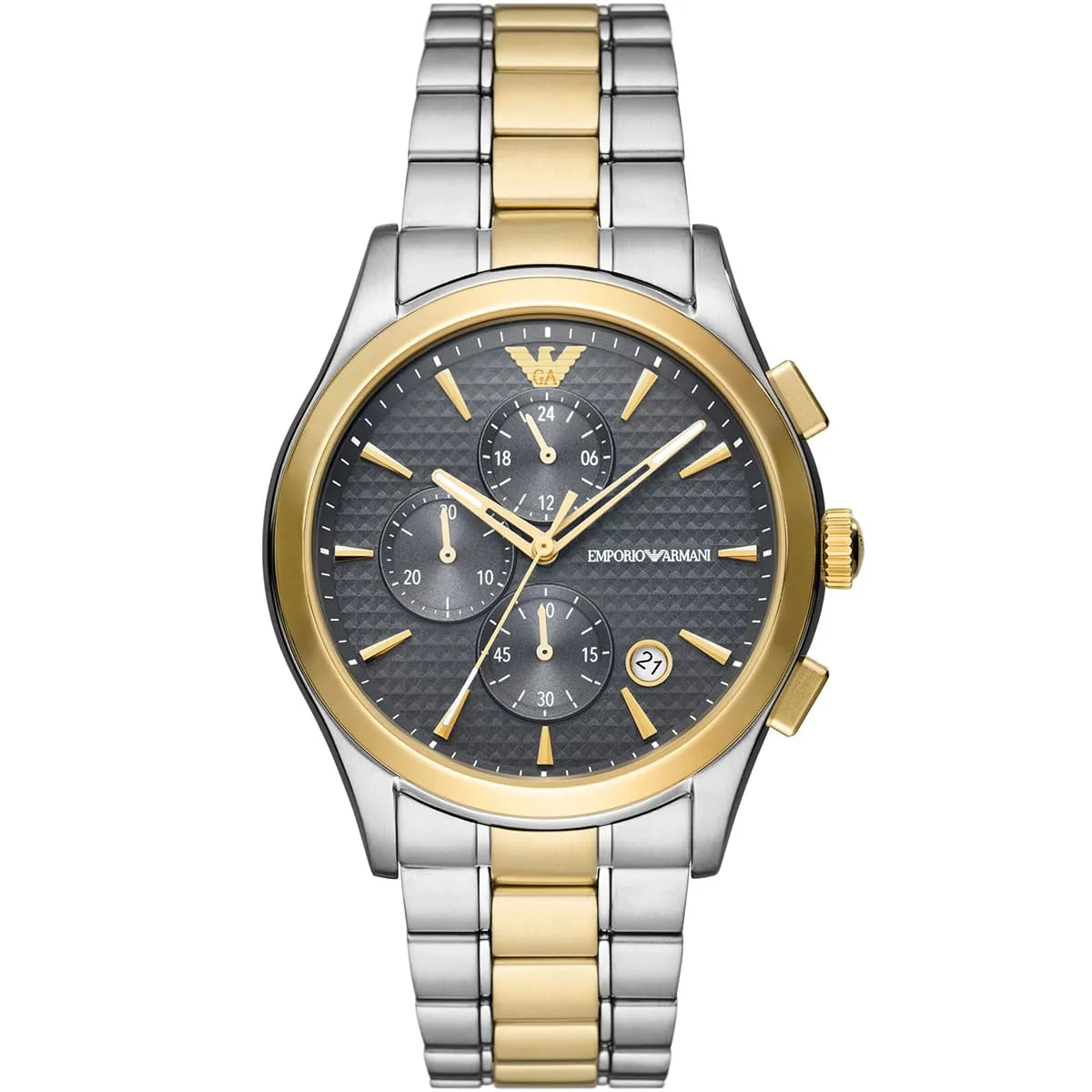 Emporio Armani Paolo AR11527 Chronograph Quartz Grey Dial Stainless Steel Chain Men’s Watch
