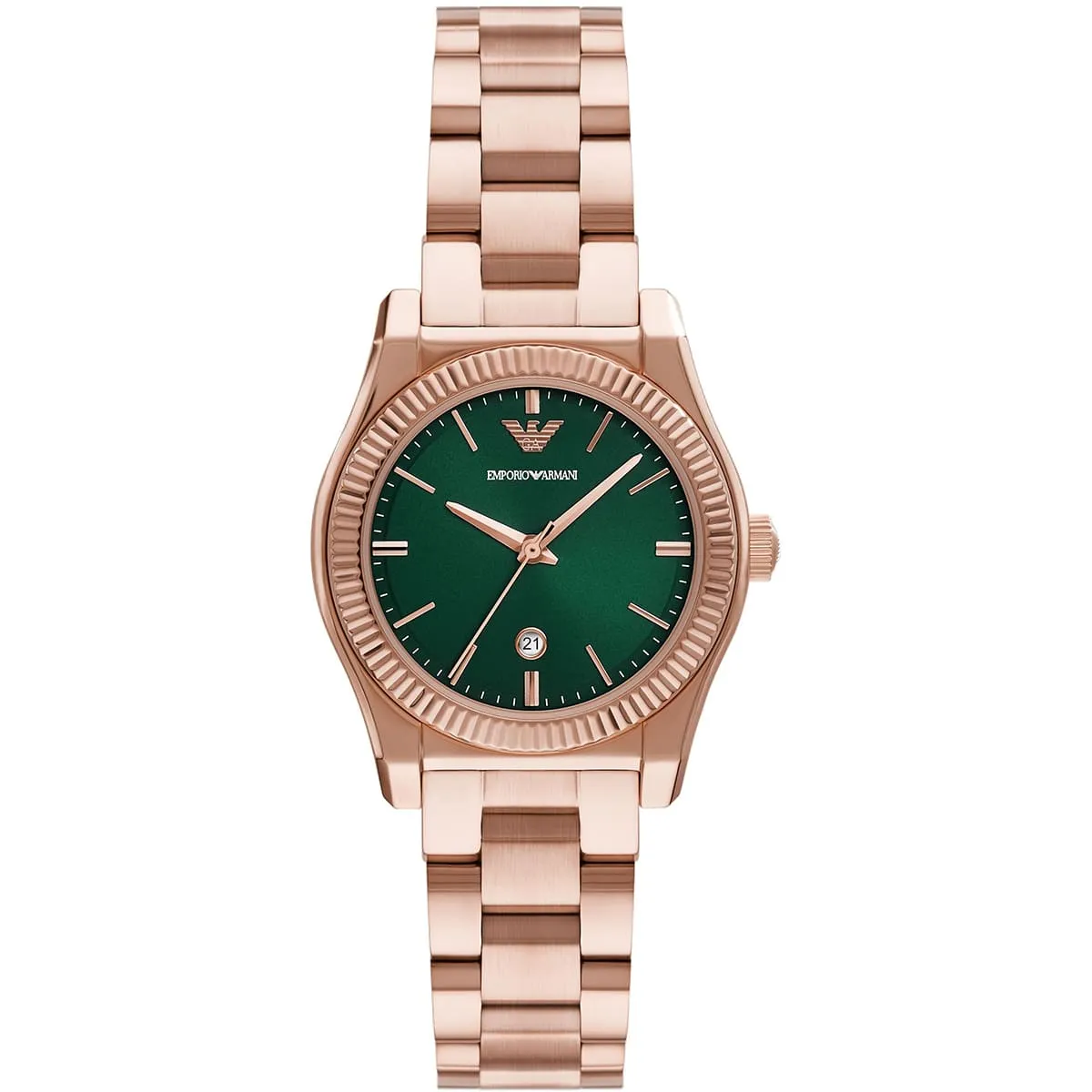 Emporio Armani Federico AR11639 Quartz Green Dial Stainless Steel Chain Lady’s Watch