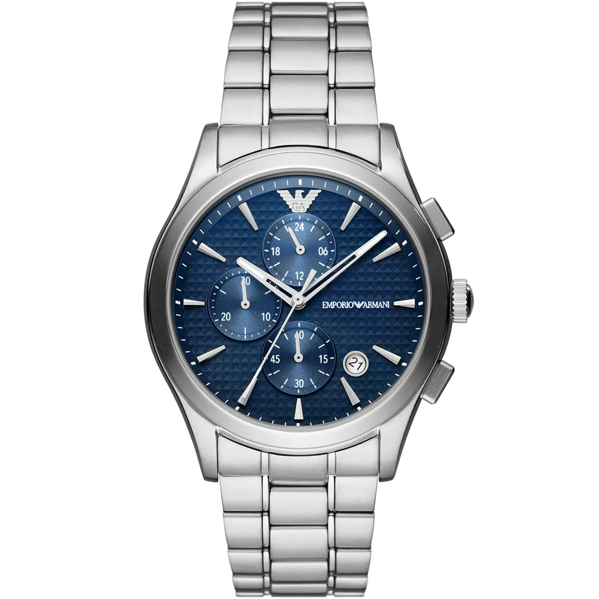 Emporio Armani Paolo AR11528 Chronograph Quartz Blue Dial Stainless Steel Chain Men’s Watch