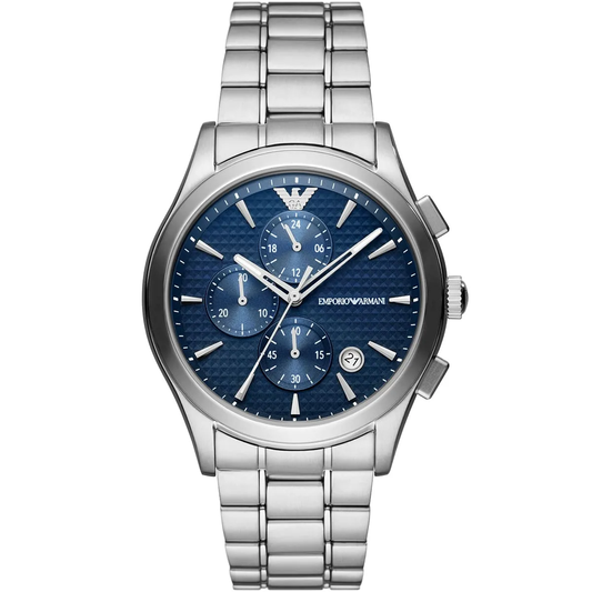 Emporio Armani Paolo AR11528 Chronograph Quartz Blue Dial Stainless Steel Chain Men’s Watch