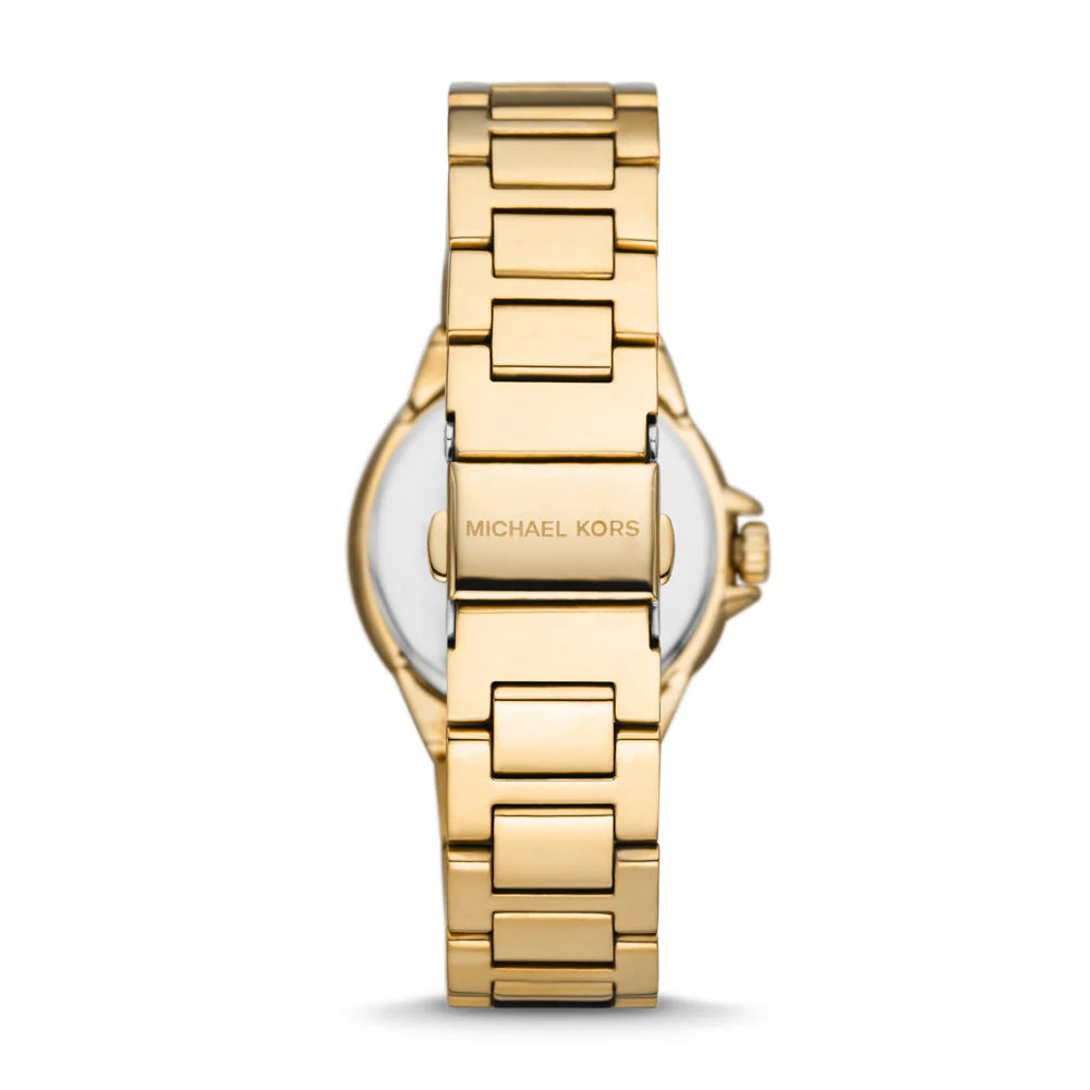 Michael Kors Camille MK7255 Quartz White Dial Stainless Steel Golden Chain Ladies Watch