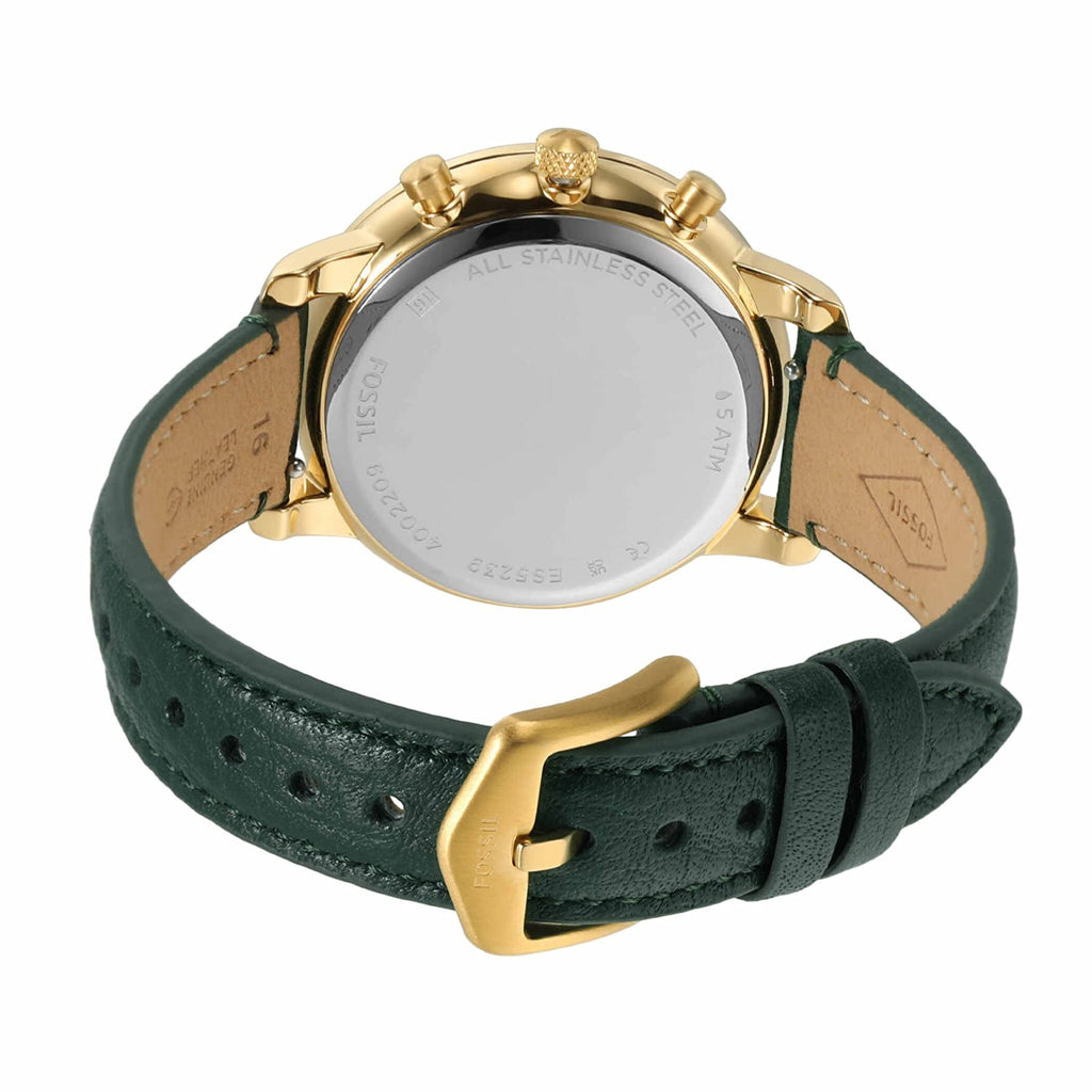 Fossil Neutra ES5239 Chronograph Quartz Green Satin Dial Genuine Leather Women’s Watch