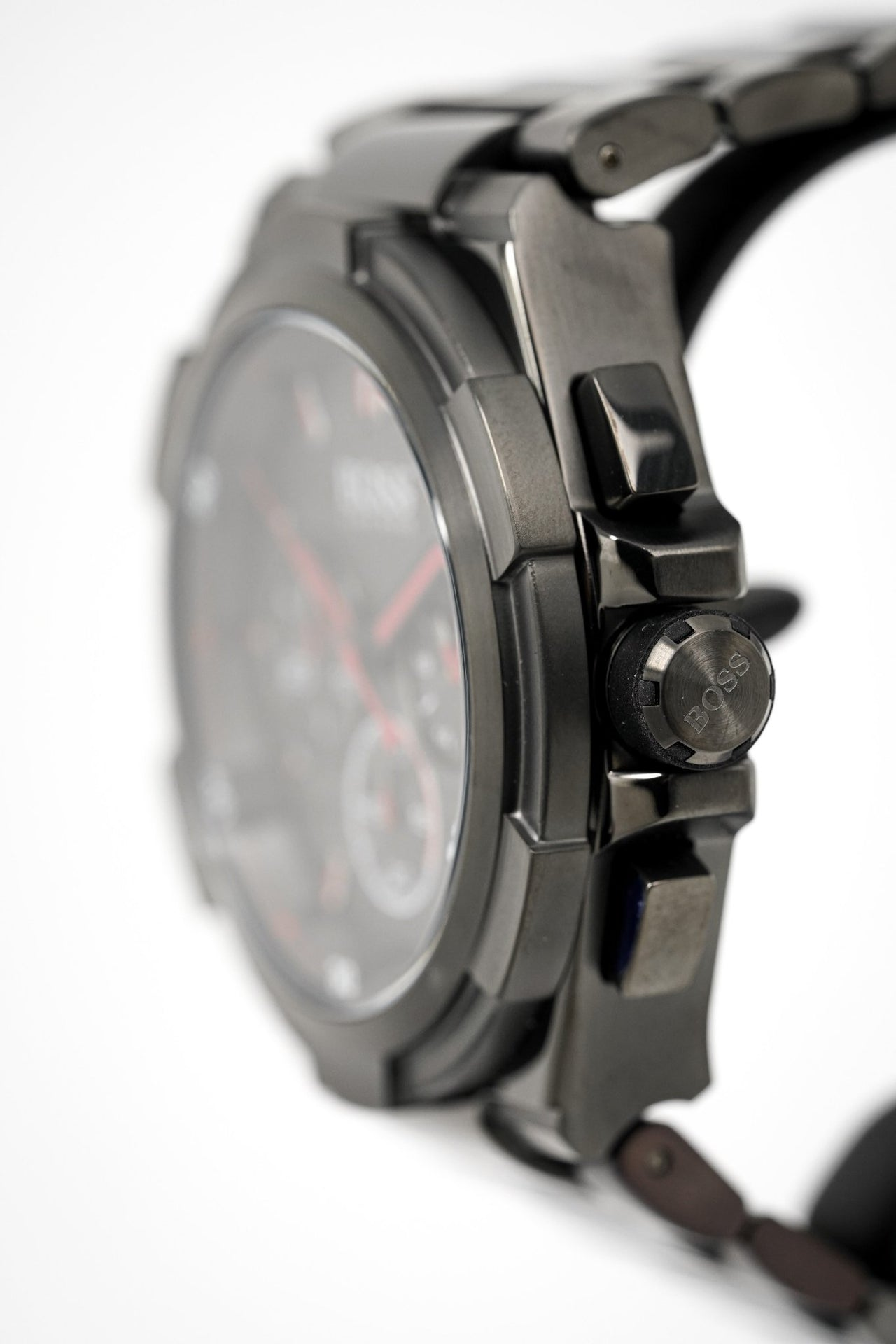 Hugo Boss Supernova HB1513361 Chronograph Grey Dial Quartz Stainless Steel Chain Men’s Watch
