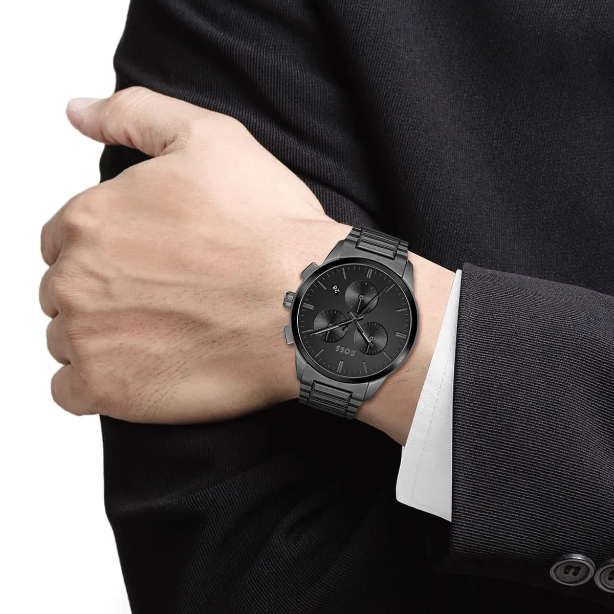 Hugo Boss Dapper HB1513929 Chronograph Quartz Stainless Steel Chain Men’s Watch
