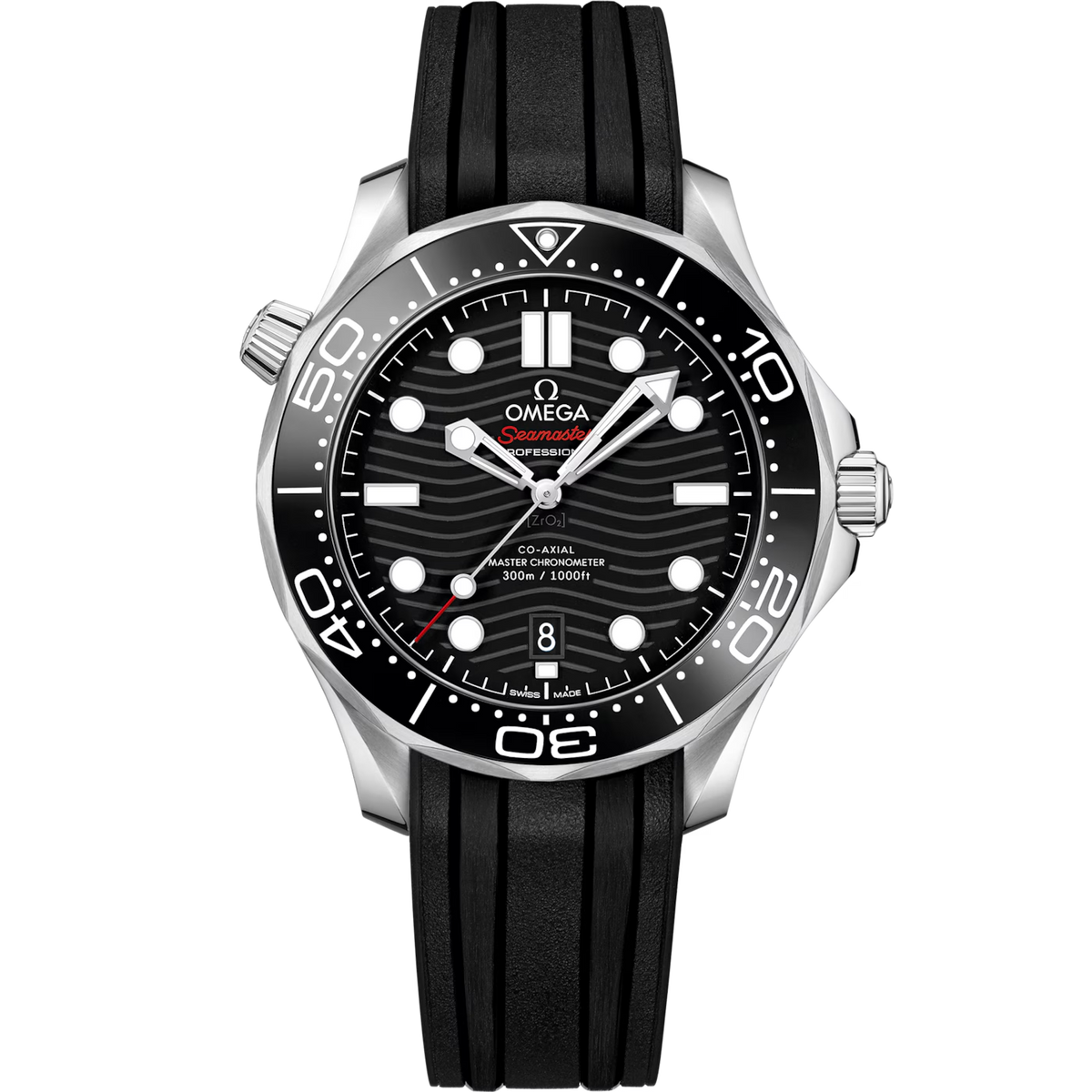 Omega Seamaster Professional Diver 300M Co Axial Master Chronometer Automatic Stainless Steel Silicon Strap Men's Watch