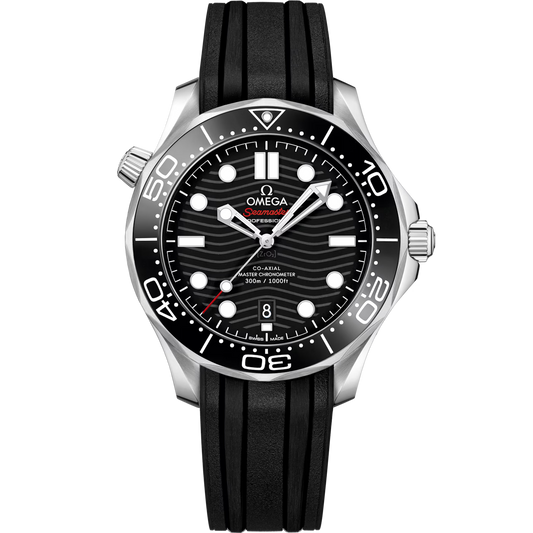 Omega Seamaster Professional Diver 300M Co Axial Master Chronometer Automatic Stainless Steel Silicon Strap Men's Watch