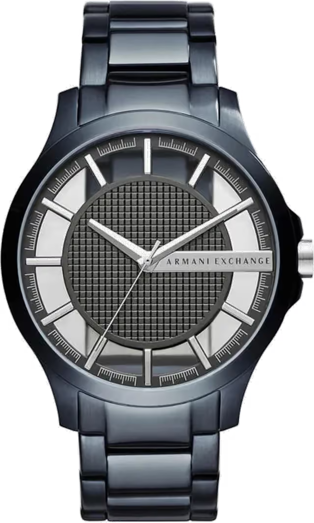 Armani Exchange Hampton AX2401 Quartz Charcoal Dial Stainless Steel Chain Men’s Watch