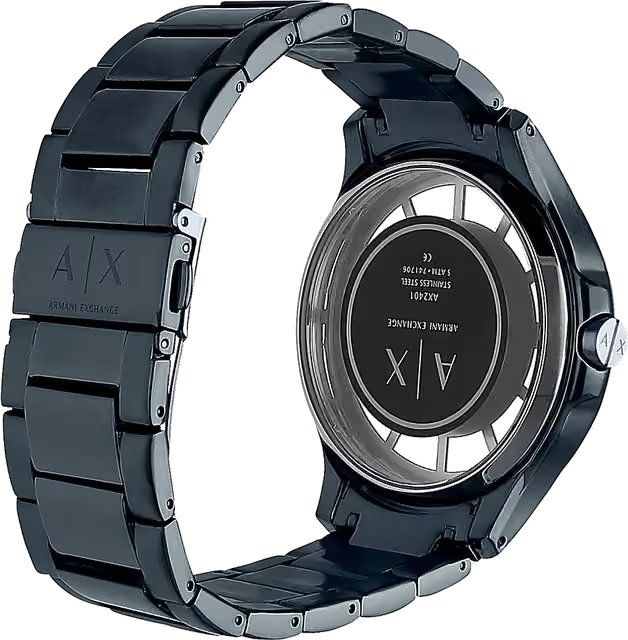 Armani Exchange Hampton AX2401 Quartz Charcoal Dial Stainless Steel Chain Men’s Watch