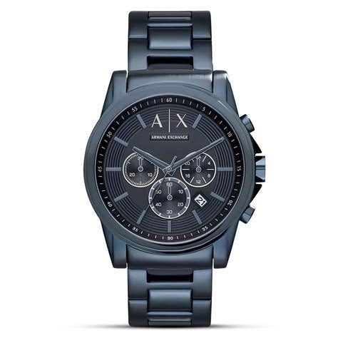 Armani Exchange Outerbanks AX2512 Chronograph Quartz Blue Dial Stainless Steel Men’s Watch