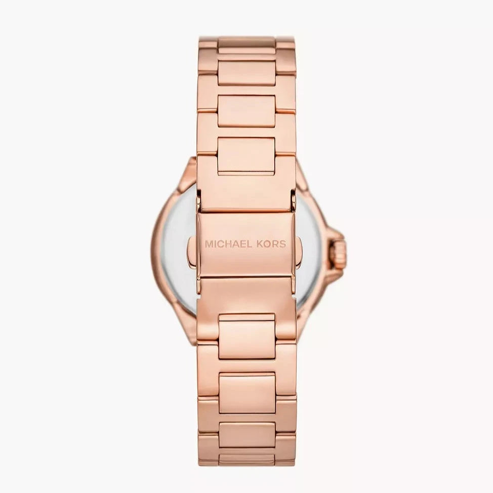 Michael Kors Camille MK7256 Quartz White Dial Stainless Steel Rose Gold Chain Ladies Watch
