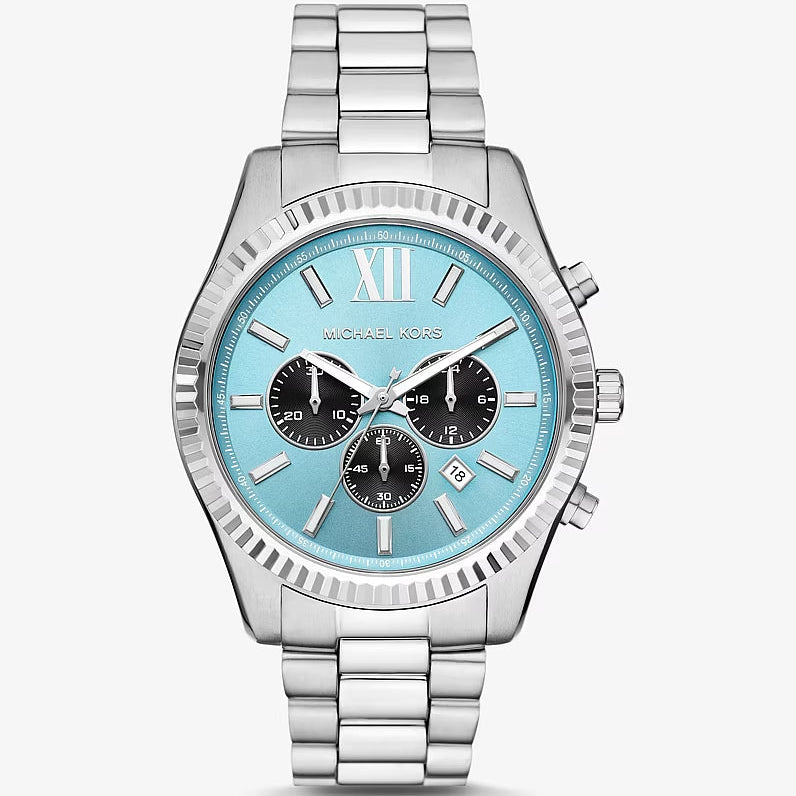 Michael Kors Lexington MK9165 Chronograph Quartz Blue Dial Stainless Steel Chain Men’s Watch