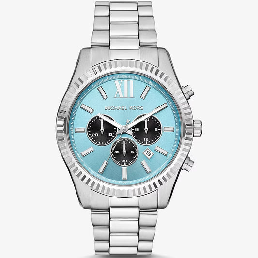 Michael Kors Lexington MK9165 Chronograph Quartz Blue Dial Stainless Steel Chain Men’s Watch