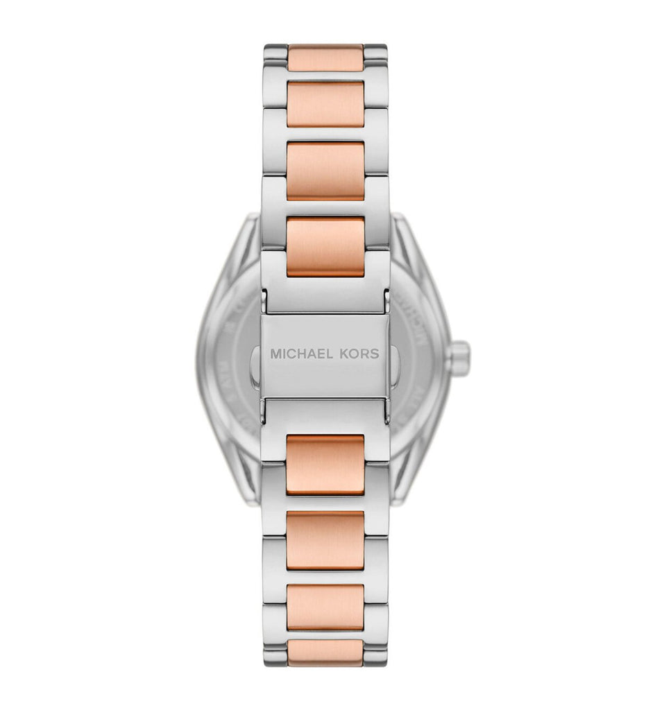 Michael Kors Janelle MK7383 Quartz White Dial Stainless Steel Two-Tone Chain Ladies Watch