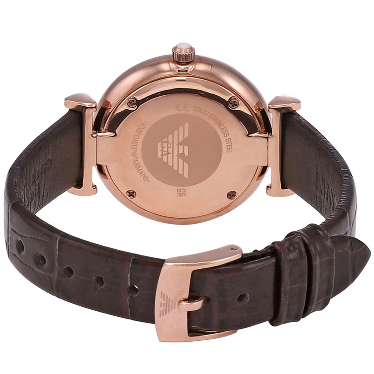 Emporio Armani Gianni T-Bar AR11269 Quartz Stainless Steel Original Leather Strap Ladies Watch