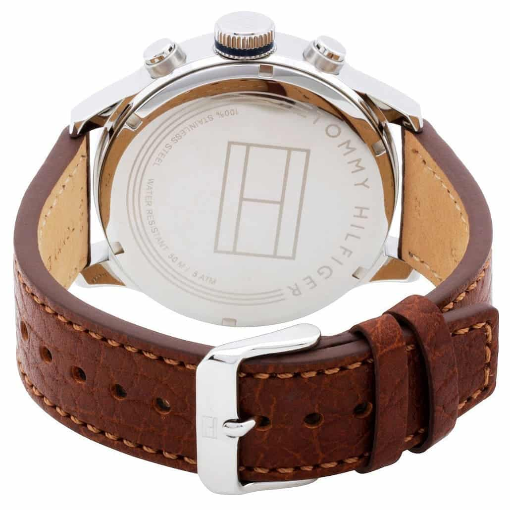 Tommy Hil-figer Jackson 1791239 Multi-Function Chronograph Quartz Genuine Leather Strap Men’s Watch