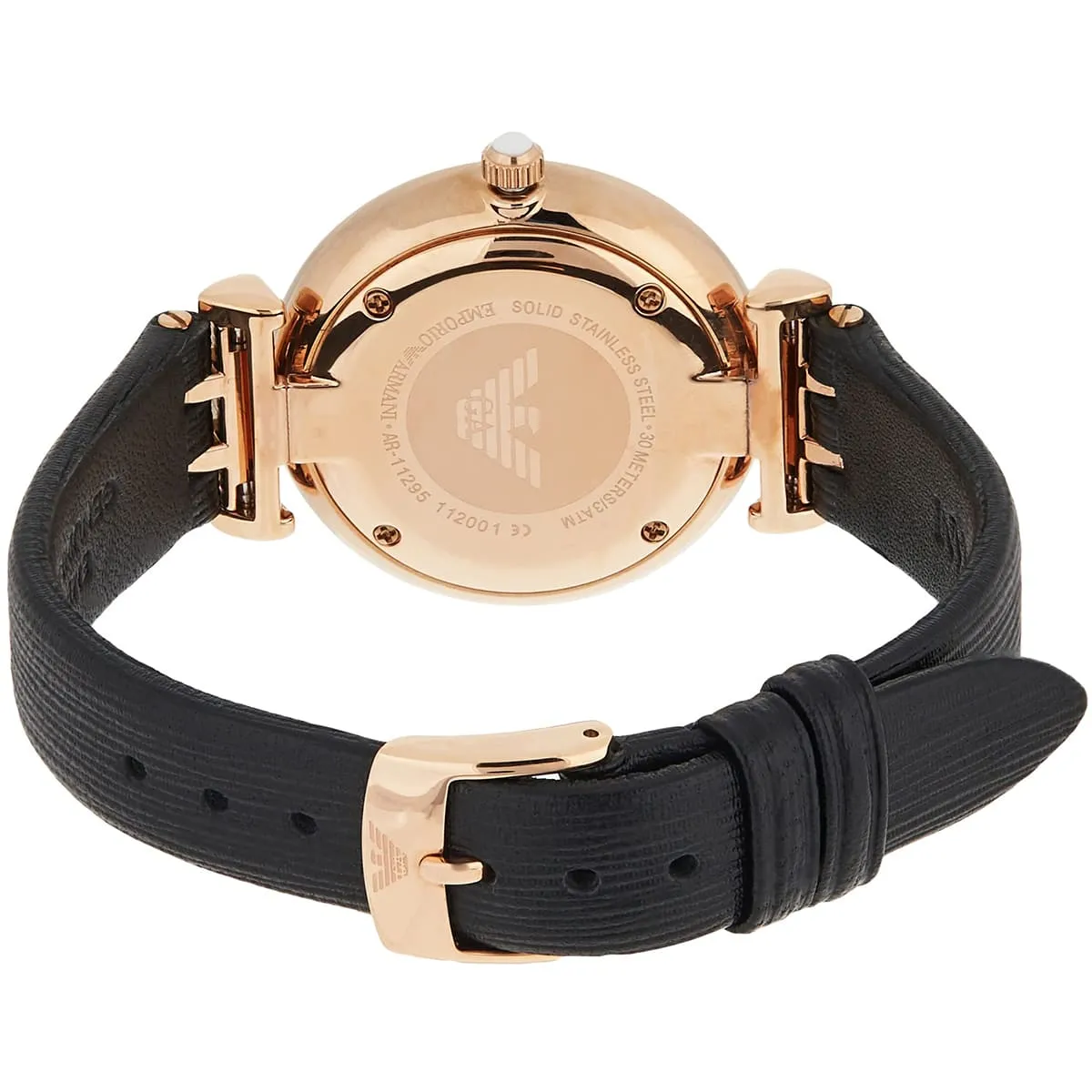 Emporio Armani Gianni T-Bar AR11295 Quartz Mother Of Pearl Dial Genuine Leather Strap Ladies Watch