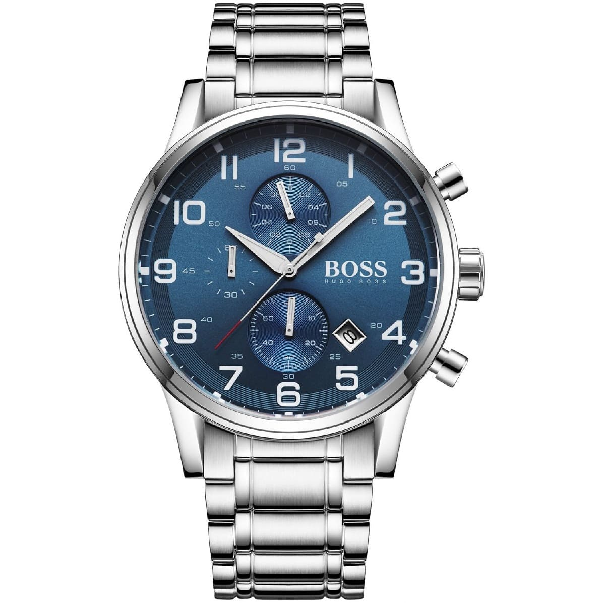 Hugo Boss Aero-liner HB1513183 Chronograph Quartz Blue Dial Stainless Steel Chain Men’s Watch