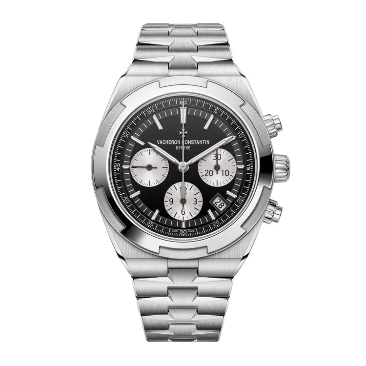 Vacheron Constantin Overseas "Reverse Panda" Chronograph Automatic Stainless Steel Chain Men’s Watch