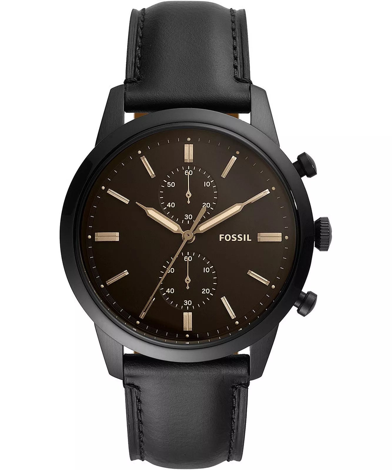 Fossil Townsman FS5585 Chronograph Quartz Brown Dial Genuine Leather Strap Men’s Watch