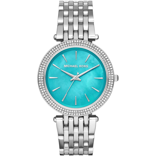 Michael Kors Darci MK3515 Ocean Blue Dial Quartz Stainless Steel Chain Ladies Watch