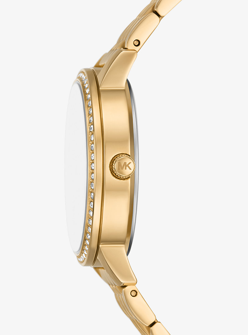 Michael Kors Melissa MKO1080 Chronograph Quartz Gold-Tone Stainless Steel Chain Ladies Watch