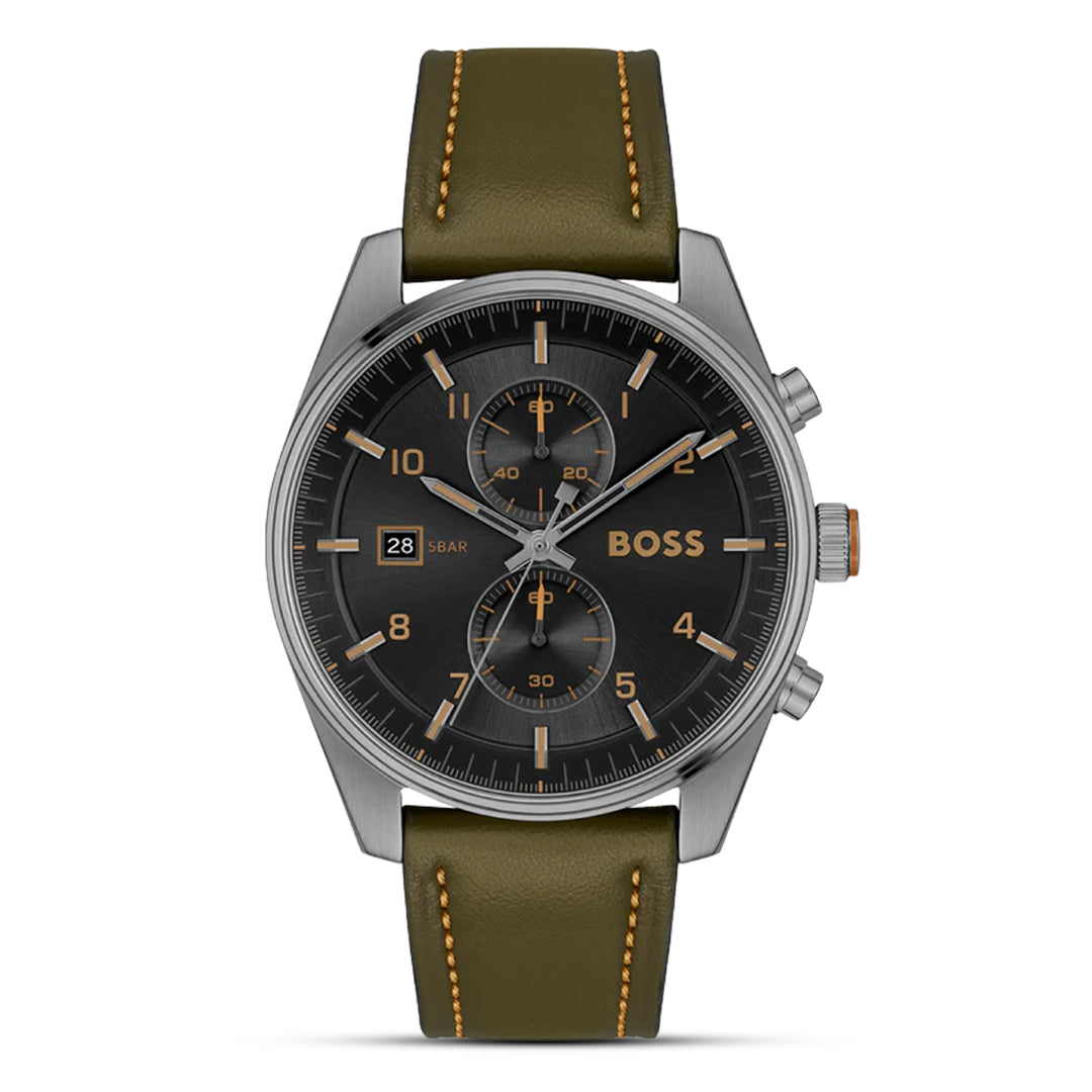 Hugo Boss HB1514148 Chronograph Quartz Genuine Leather Strap Men’s Watch