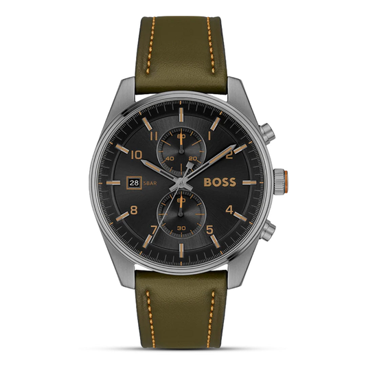 Hugo Boss HB1514148 Chronograph Quartz Genuine Leather Strap Men’s Watch