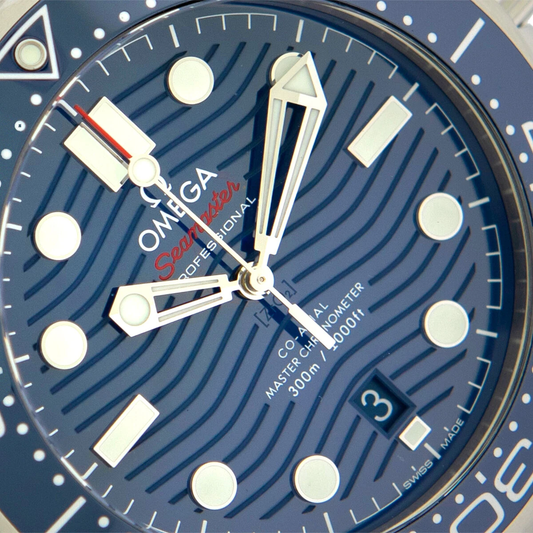 Omega Seamaster Professional Diver 300M Co-Axial Chronometer Automatic Blue Dial Stainless Steel Limited Edition Men's Watch