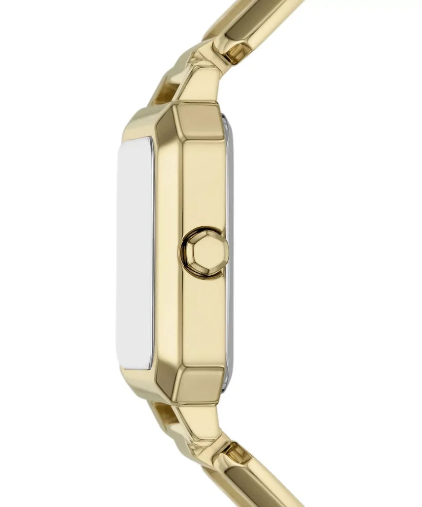 Armani Exchange A|X Leila AX5734 Gold-Tone Quartz Red Dial Stainless Steel Chain Ladies Watch