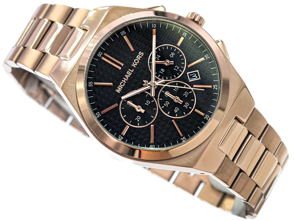 Michael Kors Lennox MK9119 Chronograph Quartz Black Dial Stainless Steel Chain Men’s Watch