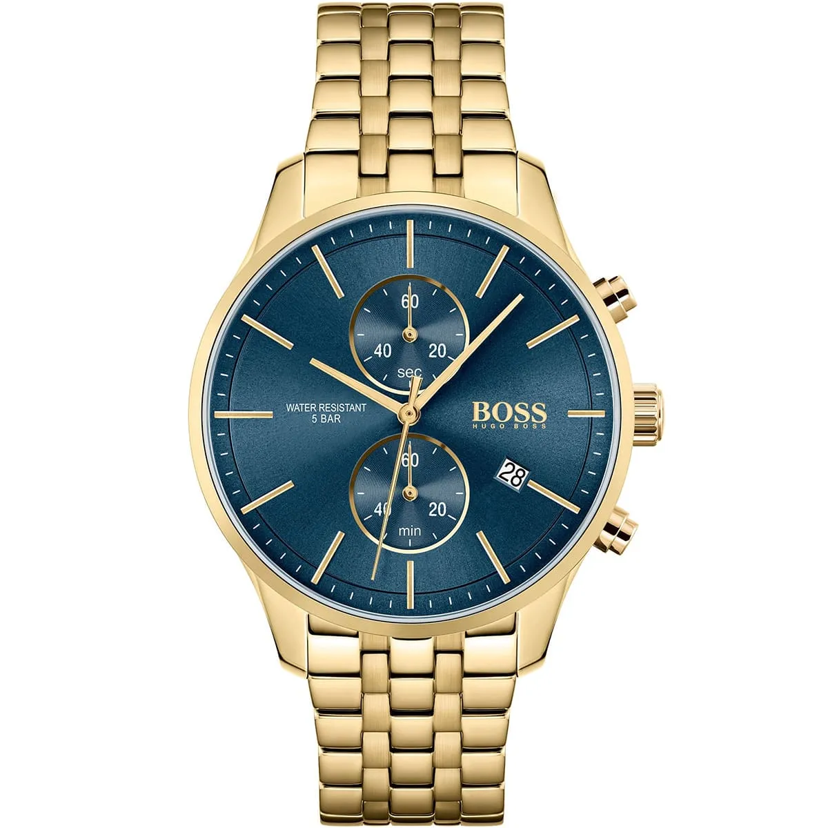 Hugo Boss Associate HB1513841 Chronograph Quartz Gold-Tone Stainless Steel Chain Men’s Watch