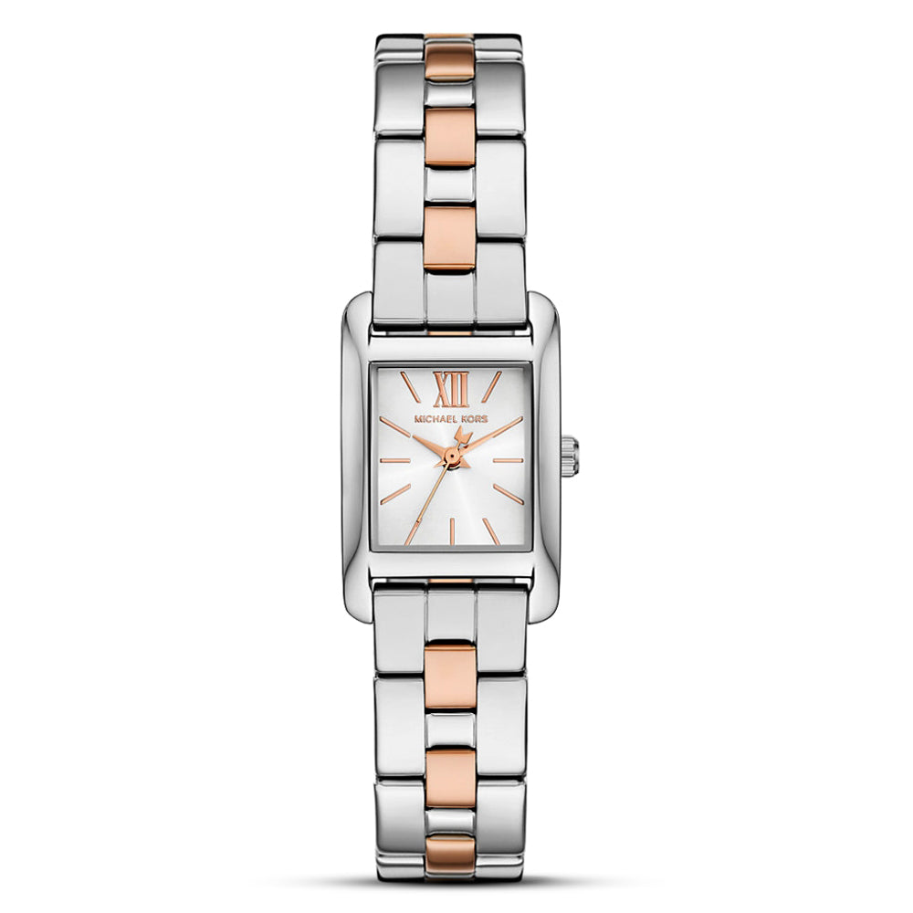 Michael Kors MKO9015 Quartz White Dial Stainless Steel Two-Tone Chain Ladies Watch