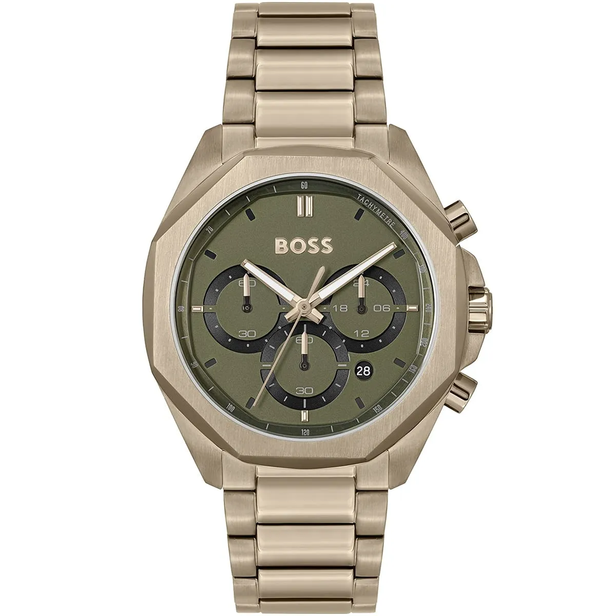 Hugo Boss Cloud HB1514019 Chronograph Quartz Green Dial Stainless Steel Chain Men’s Watch