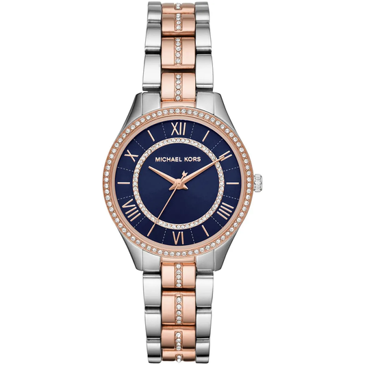 Michael Kors Lauryn MK3929 Quartz Blue Dial Stainless Steel Chain Two-Tone  Ladies Watch