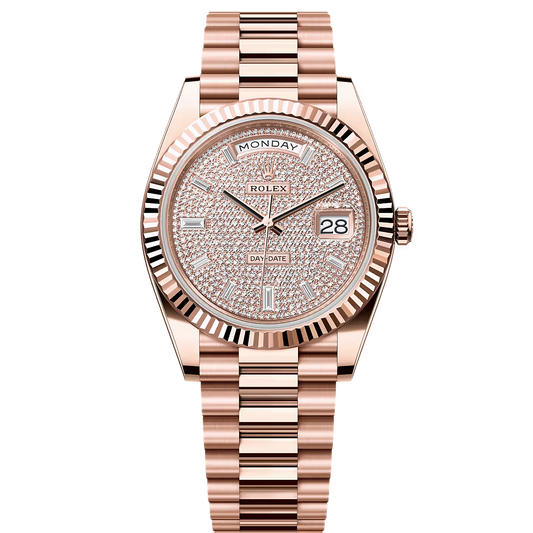 Rolex Day-Date Oyster Everose Gold ( ref. m228235-0036 ) 40mm Automatic President Bracelet 1:1 Swiss Grade Men’s Watch