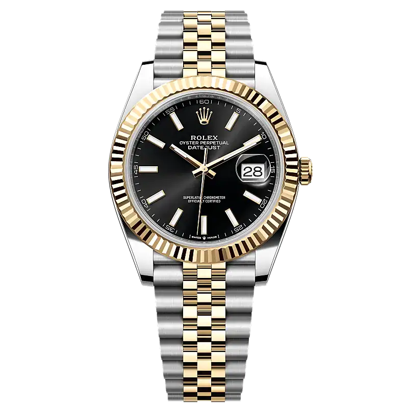 Ro-lex Datejust Black Dial Oyster Perpetual Automatic Stainless Steel Chain Men’s Watch