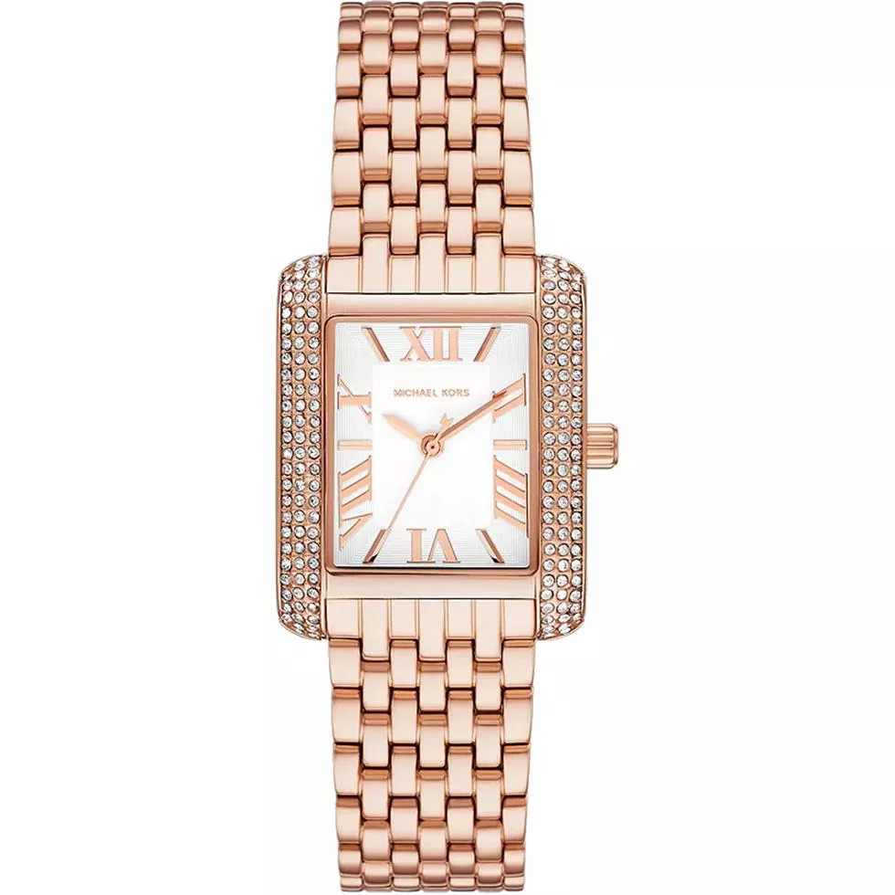 Michael Kors Emery Pavé MK4743 Quartz White Dial Stainless Steel Chain Ladies Watch