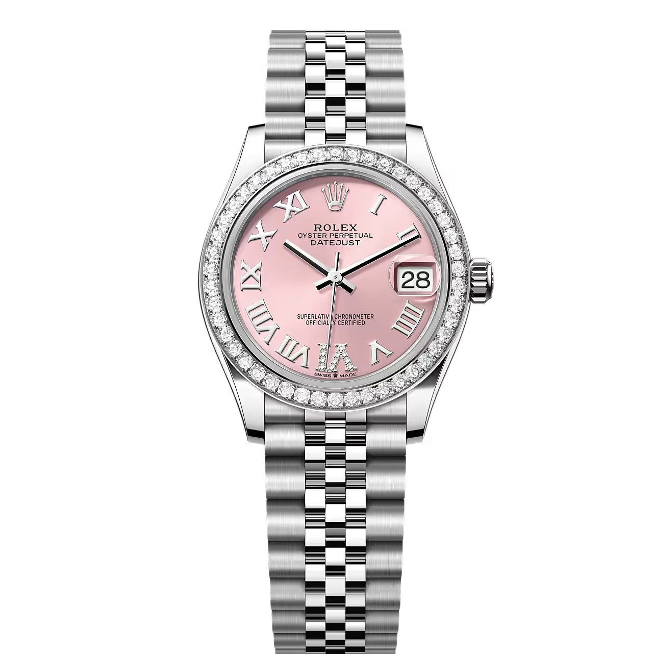 Rolex Lady Date-just Silver Tone Automatic Stainless Steel Chain Lady’s Watch
