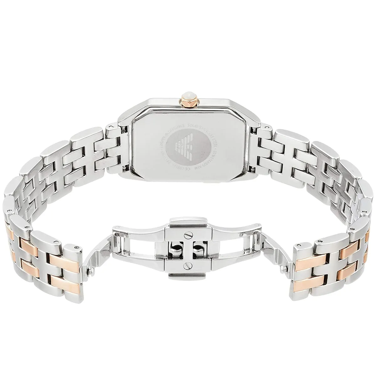 Emporio Armani Gioia AR11146 Quartz Mother Of Pearl Dial Two-Tone Stainless Steel Ladies Watch