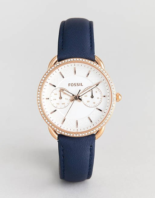 Fossil Tailor ES4394 Chronograph Quartz Genuine Leather Women’s Watch