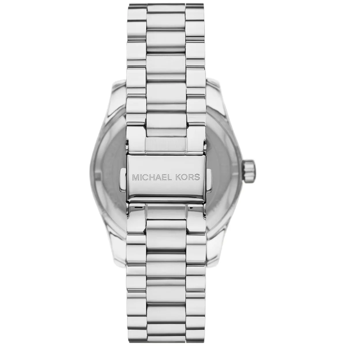 Michael Kors Lexington MK7443 Silver-Tone Quartz Pink Pavé Dial Stainless Steel Chain Ladies Watch