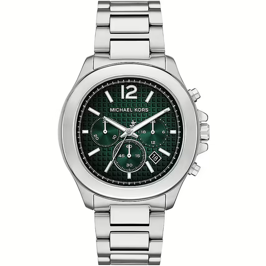 Michael Kors Sage Oversized MK9191 Green Dial Chronograph Quartz Stainless Steel Chain Men’s Watch