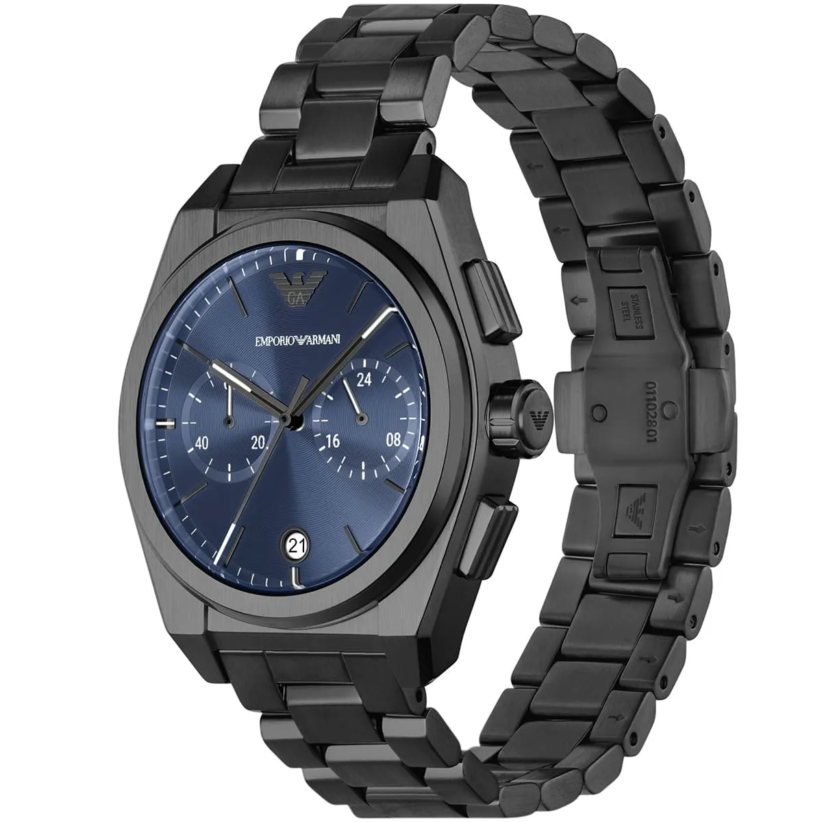 Emporio Armani Federico AR11561 Chronograph Quartz Blue Dial Stainless Steel Chain Men’s Watch