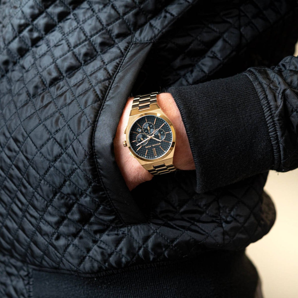 Michael Kors Lennox MK9119 Chronograph Quartz Black Dial Stainless Steel Chain Men’s Watch